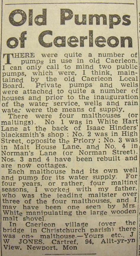 Letter from the South Wales Argus, March 3rd, 1951