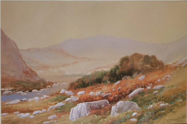 Watercolour painting by E J Maybery