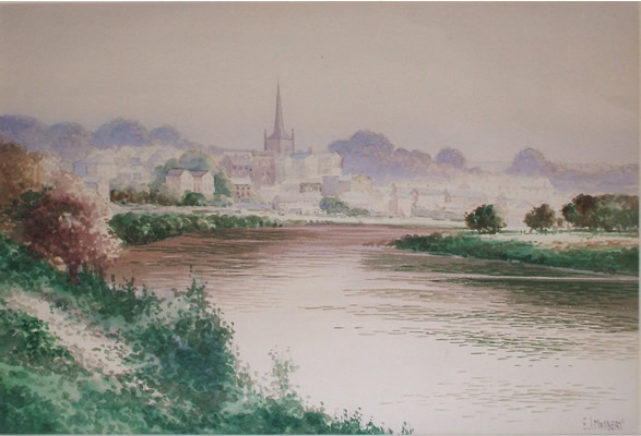 Ross on Wye watercolour painting by Edgar James Maybery