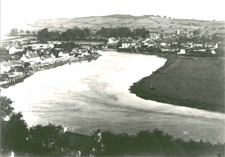 View of Caerleon and Ultra Pontem from Christchurch. Lodge Hill as yet undeveloped.