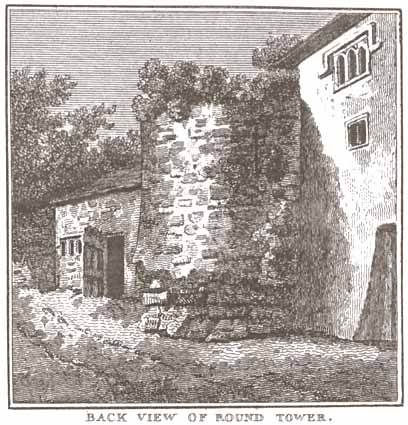 Back view of Round Tower, Caerleon. Print from Coxes Monmouthshire.