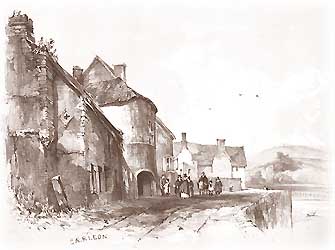 View of the Hanbury Arms and the Alms House by John Skinner Prout, from "The Castles and Abbeys of Monmouthshire" published 1838