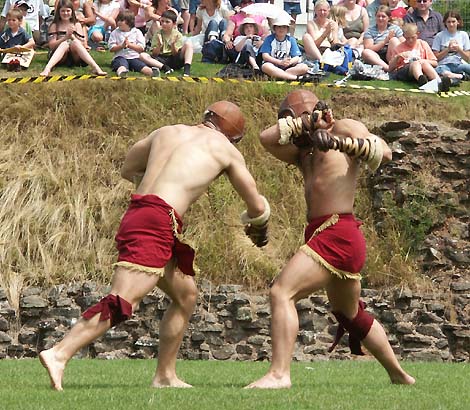 Pugilatus, boxing in the Roman arena, caerleon