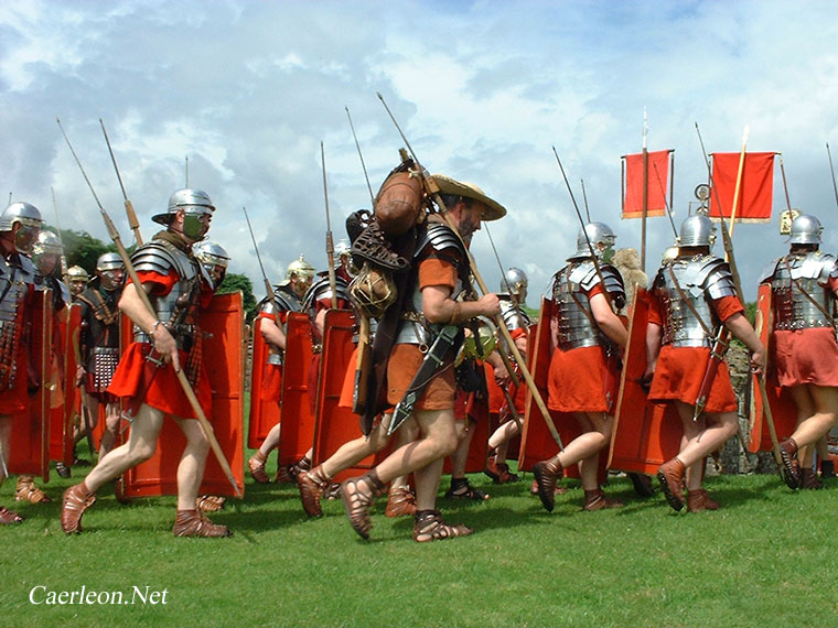 The Roman Army in Caerleon, Isca, Wales.