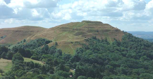 British Camp in The Malvern Hills - an example of an Iron Age Hill Fort.