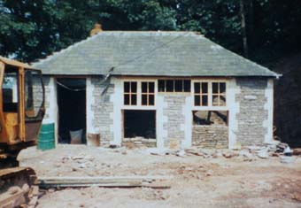 The Stables at the foot of the drive in the process of being converted into self accommodation units