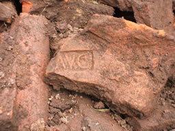 Roman tile showing part of the LEG II AVG stamp.