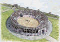 Reconstruction of the Roman amphitheatre, Caerleon