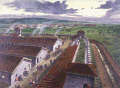 Reconstruction of the west corner of the Roman legionary fortress, Caerleon