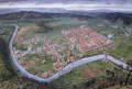 Reconstruction of the Roman legionary fortress, Caerleon, 2nd century AD