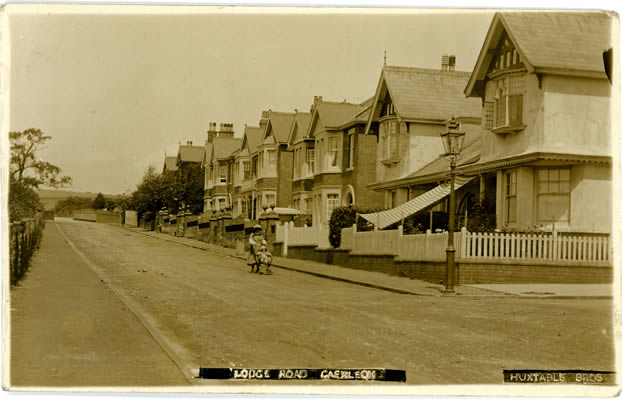 Lodge Road Caerleon - Huxtable Brothers Postcard