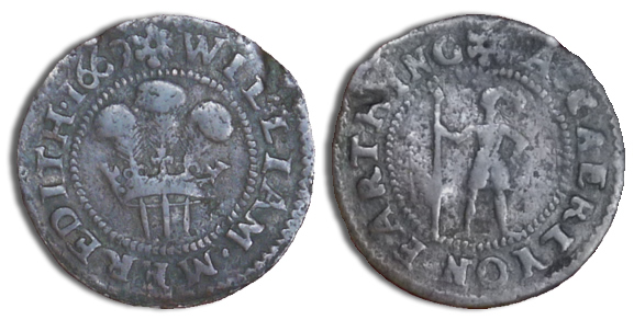 William Meredith 1669 A Caerlyon Farthing