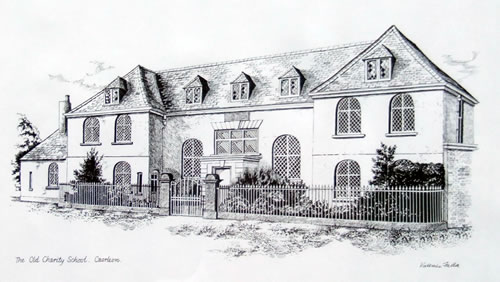The Old Charity School Caerleon Drawn by Valerie Falla