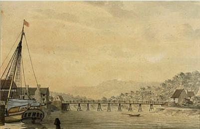 Caerleon Bridge and Wharf 1785