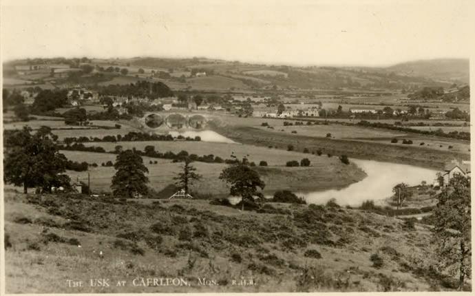 The Usk at Caerleon Mon - the view from St Julians