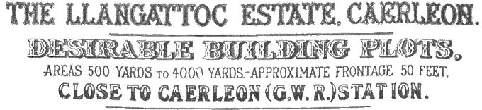 The Llangattoc Estate, Caerleon. Desirable Building Plots For Sale. Close to Caerleon (GWR) Station