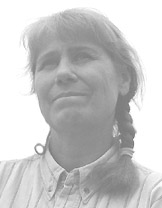 Sarka Vachova at the Sculpture Symposium Caerleon 2003