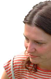 Dominika Griesgraber at the 2005 Caerleon Sculpture Symposium
