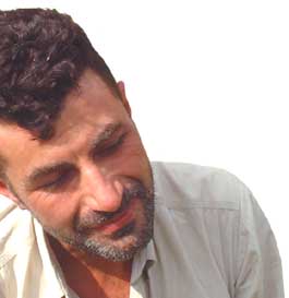 Antonis Myrodias at the 2005 Caerleon Sculpture Symposium