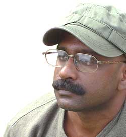 Krishnendu Simlai at the 2005 Caerleon Sculpture Symposium
