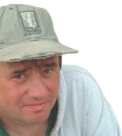 Enghis Septimiu Vasile at the 2005 Caerleon Sculpture Symposium