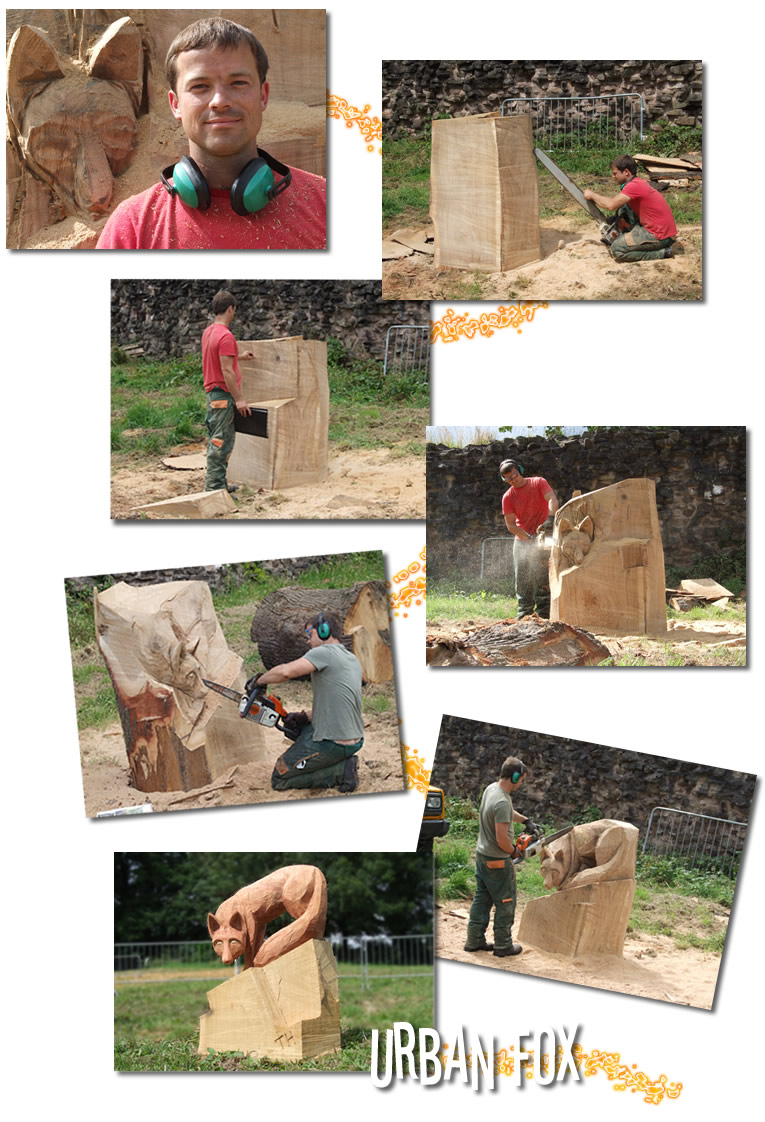 Tom Harvey at Caerleon Arts Festival 2008 Sculpture Symposium