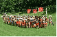 The Ermine Street Guard march along the Fosse at Caerleon