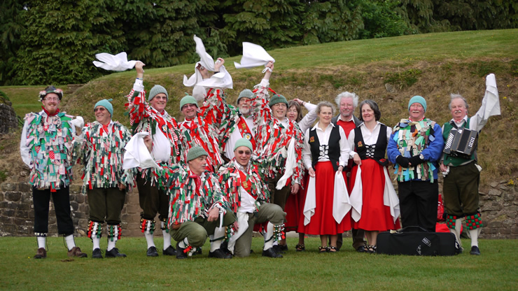 The Isca Morrismen and Cardiff Ladies May 1st 2011 Caerleon Amphitheatre.