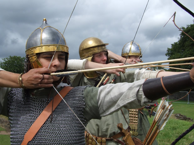 Members of the Vicus Re-enactment Group at Caerleon June 29th 2008