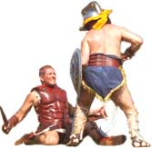 Roman Gladiator in the Roman Arena Caerleon