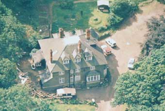 Aerial photograph of Clawdd Farm