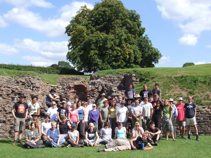 The excavation team now includes the students involved in the first 4 weeks and last 4 weeks of the 6 week dig - August 31st.