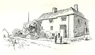 Hanbury Arms and Roman Tower Caerleon drawn by Samuel Loxton c. 1900