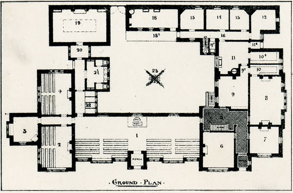 Ground plan of proposed upper school for boys Caerleon 1887