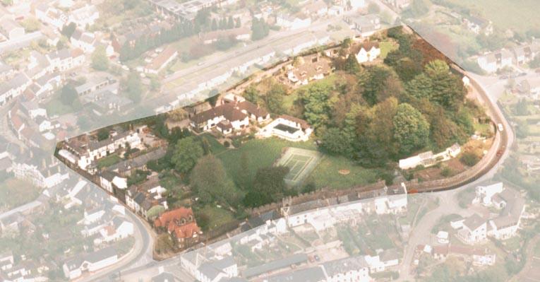 Aerial view of the Mynde Caerleon photo copyright Caerleon Net